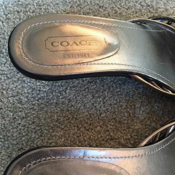 Coach Metallic Sandals - Picture 7 of 7